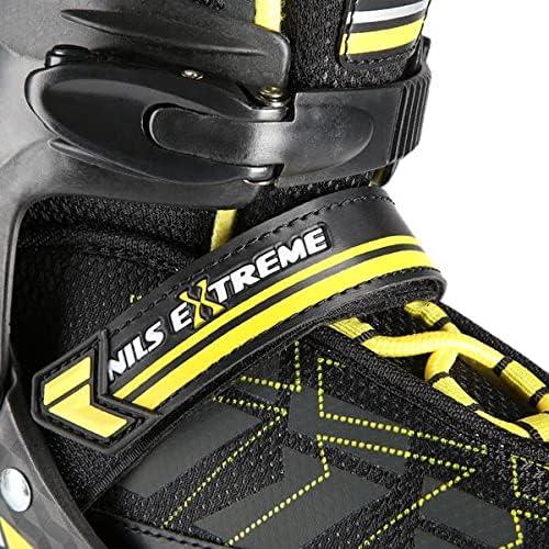 Riedučiai Nils Extreme NA11002 juodi-geltoni - PU70 mm/82A (S 31-34)