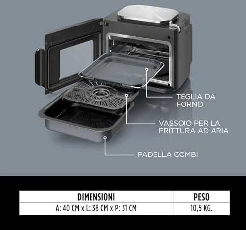 Daugiafunkcinė krosnelė Ninja Combi SFP700EU, juoda/sidabrinė