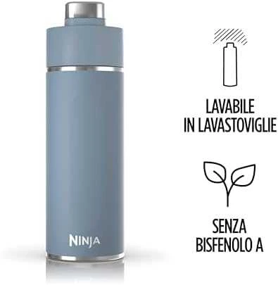 Gertuvė Ninja, 700 ml, mėlynos spalvos