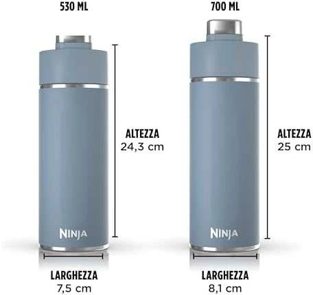 Gertuvė Ninja, 700 ml, mėlynos spalvos