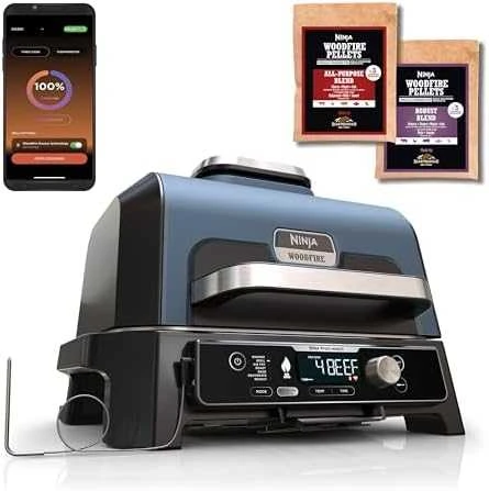 Elektrinis grilis Ninja OG901EU Woodfire Pro Connect XL