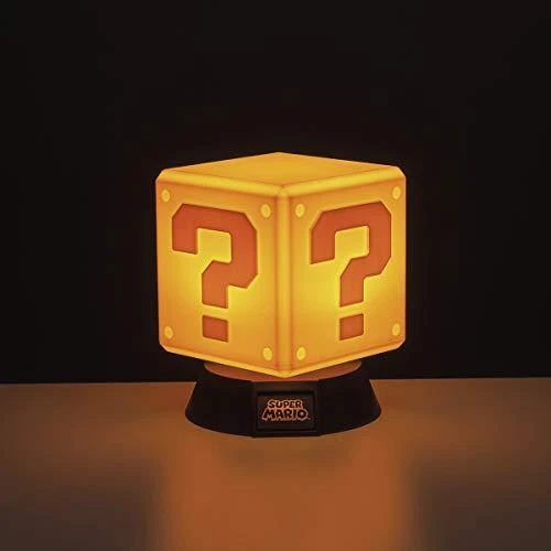 Paladone Super Mario Question Block lempa 10cm