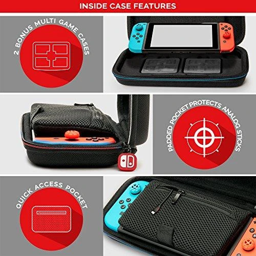 Nintendo Game Traveler Deluxe Travel Case Juodas