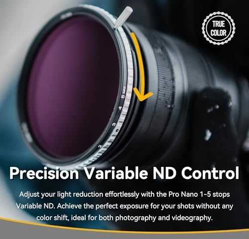 NISI FILTRAS ND-VARIO 1-5 STOPS TRUE COLOR 67mm