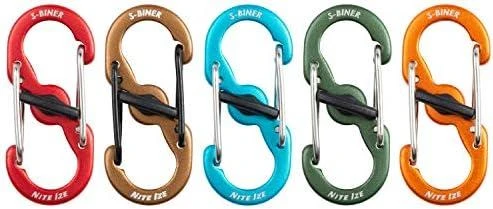 NITE-IZE karabinai S-Biner MicroLock (5vnt) Daugiaspalviai