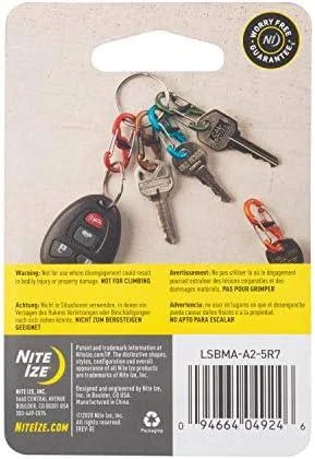 NITE-IZE karabinai S-Biner MicroLock (5vnt) Daugiaspalviai
