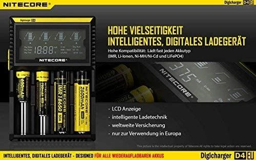 Nitecore Digicharger D4 EU Baterijų įkroviklis