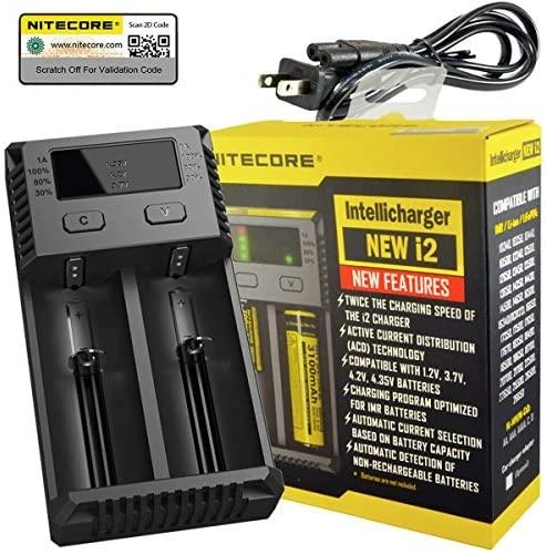 Nitecore New I2 Intellicharger Baterijų Įkroviklis