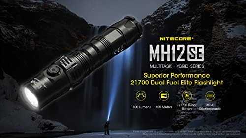 Žibintuvėlis - Nitecore MH12SE 1 800 liumenų 405 m USB-C įkraunamas LED žibintuvėlis