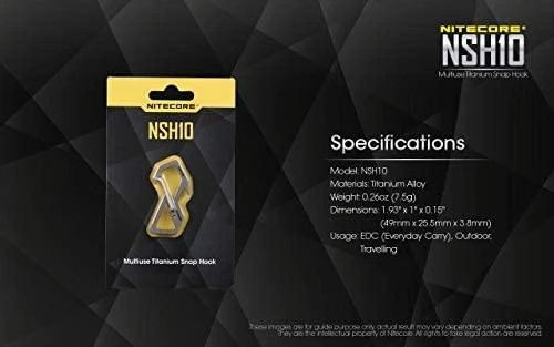 SNAP HOOK TITANIUM/NSH10 NITECORE