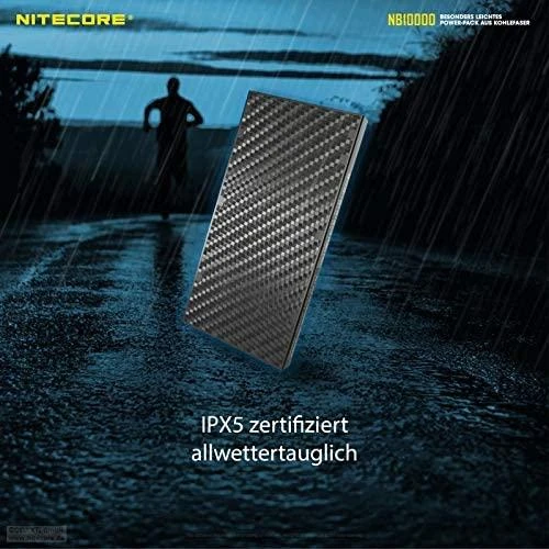 Nitecore 10000mAh itin lengva 20W išorinė baterija NB10000 Gen2