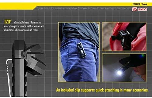 Žibintuvėlis Nitecore THUMB, 85lm, USB