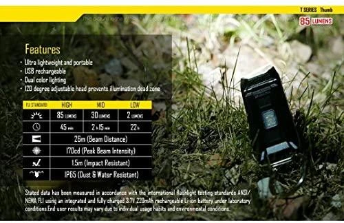 Žibintuvėlis Nitecore THUMB, 85lm, USB