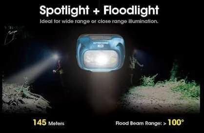Žibintas - Nitecore NU31 550 Liumenų, 158m Nuotolis, Įkraunamas, Pilkas