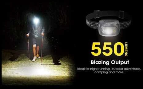 Žibintas - Nitecore NU31 550 Liumenų, 158m Nuotolis, Įkraunamas, Pilkas