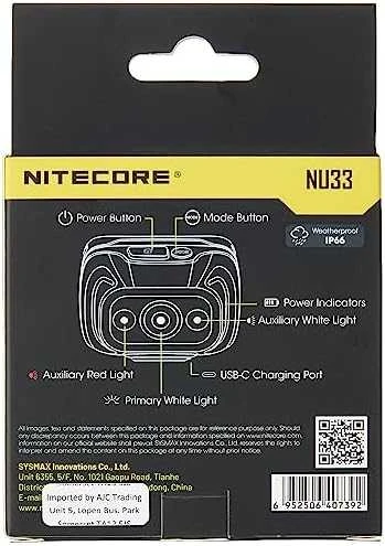 Nitecore NU33 priekinis žibintas, 700lm