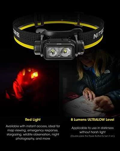Žibintas - Nitecore NU40 1000 Liumenų USB-C Įkraunamas Juodas
