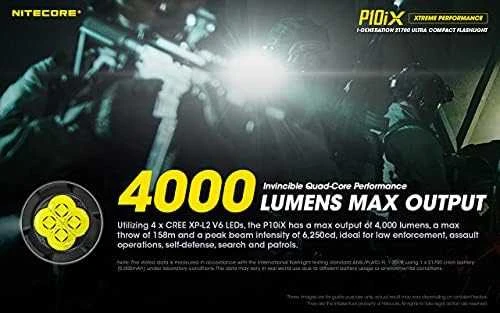 TIKSLIŲ SERIJŲ TIKSLIŲJŲ SERIJŲ / 4000 LUMENS P10IX NITECORE žibintuvėlis