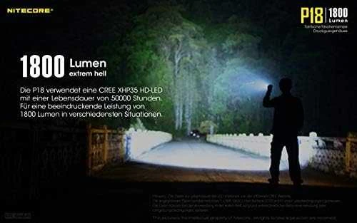 Žibintuvėlis Nitecore P18, 1800lm