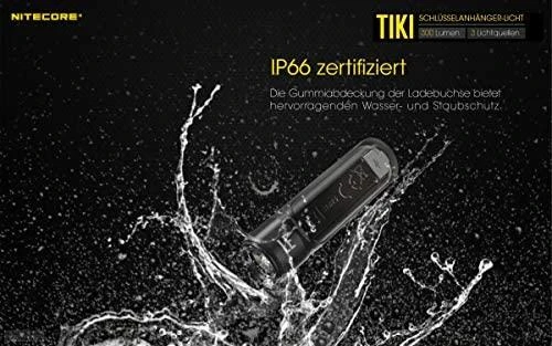 Šviesa - Nitecore TIKI 300 Liumenų USB Įkraunama Raktų Pakabuko Žibintuvėlis