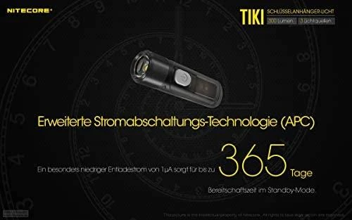 Šviesa - Nitecore TIKI 300 Liumenų USB Įkraunama Raktų Pakabuko Žibintuvėlis