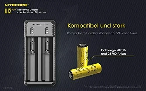 Nitecore UI2 Portable Dual-slot USB Baterijų įkroviklis