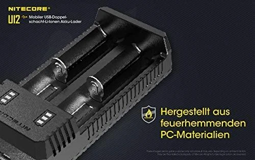 Nitecore UI2 Portable Dual-slot USB Baterijų įkroviklis