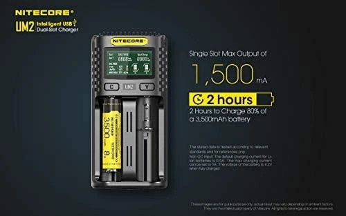 Nitecore UM2 2 x Penlite charger (AA/AAA) with indicator