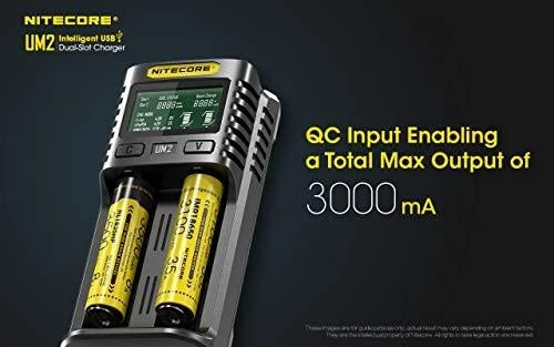 Nitecore UM2 2 x Penlite charger (AA/AAA) with indicator