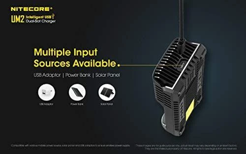 Nitecore UM2 2 x Penlite charger (AA/AAA) with indicator