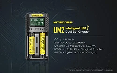 Nitecore UM2 2 x Penlite charger (AA/AAA) with indicator