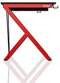 Žaidimų stalas Nitro Concepts D12 Gaming Desk, Juoda-raudona