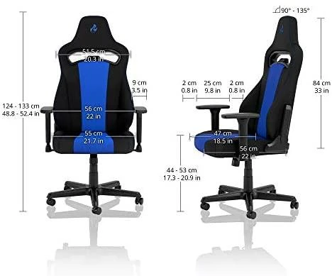 Žaidimų kėdė Nitro Concepts E250 Gaming Chair, Juoda-mėlyna