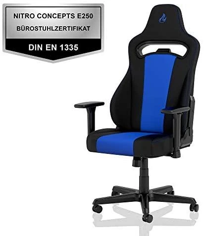 Žaidimų kėdė Nitro Concepts E250 Gaming Chair, Juoda-mėlyna
