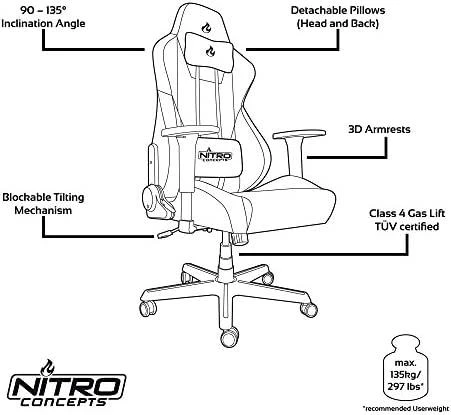 Žaidimų kėdė Nitro Concepts S300 Gaming Chair, Atomic žalia