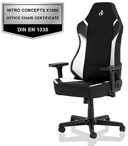 Žaidimų kėdė Nitro Concepts X1000 Gaming Chair, Juoda-balta