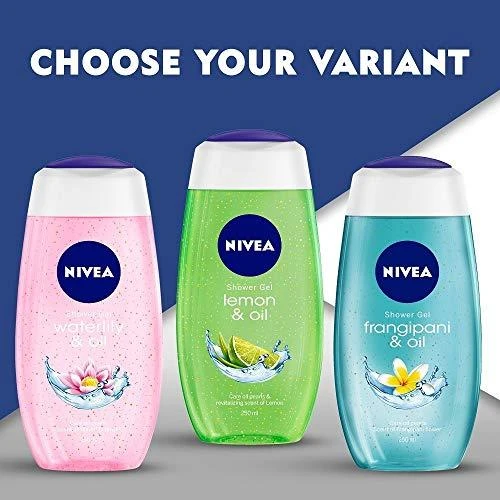 Nivea Waterlily & Oil Dušo želė moterims, 250 ml