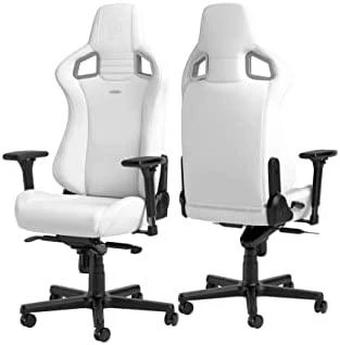 Žaidimų kėdė Noblechairs EPIC High-tech faux leather Gaming Chair, Baltas Edition