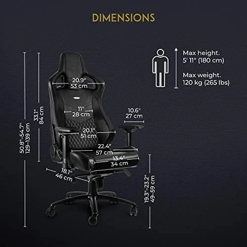 „noblechairs EPIC“ tikros odos žaidimų kėdė – juodas