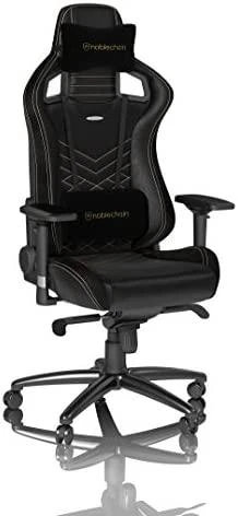 Žaidimų kėdė Noblechairs EPIC PU-Leather Gaming Chair, Juoda-auksinė