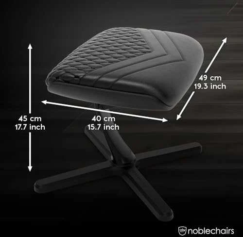 noblechairs Footrest 2 – Real Leather juodos spalvos