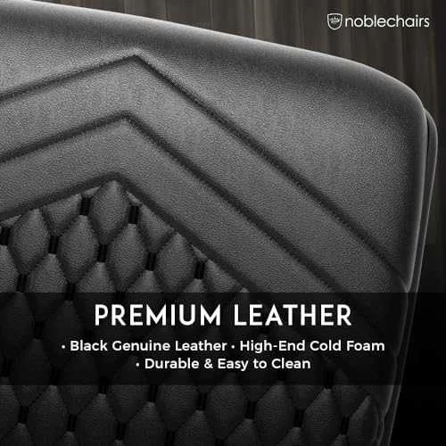 noblechairs Footrest 2 – Real Leather juodos spalvos
