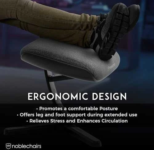 „noblechairs“ kojų atrama 2 colių įstrižainės, antracito spalvos, TX