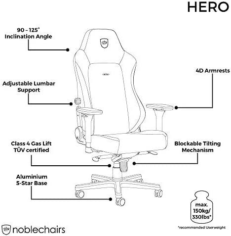 Žaidimų kėdė Noblechairs HERO DOOM Edition PU-Leather Gaming Chair