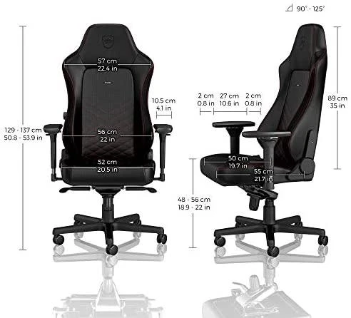 Žaidimų kėdė Noblechairs HERO PU-Leather Gaming Chair, Juoda-raudona