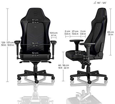 Žaidimų kėdė Noblechairs HERO PU-Leather Gaming Chair, Juoda-mėlyna