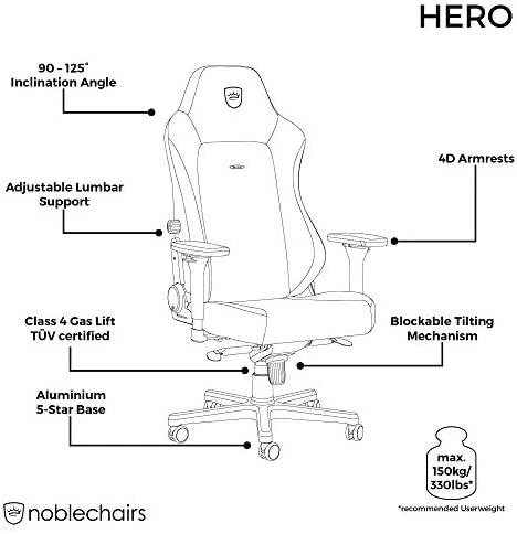 Žaidimų kėdė Noblechairs HERO TX Fabric Gaming Chair