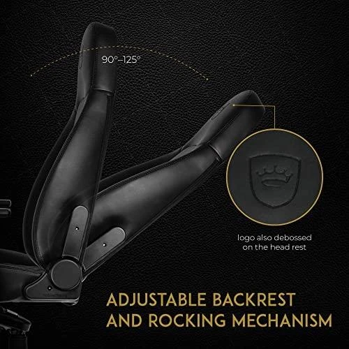 Žaidimų kėdė Noblechairs ICON Real Leather Gaming Chair, Juoda