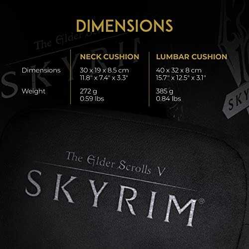 „noblechairs“ viskoelastinių pagalvių komplektas – „SKYRIM“ leidimas