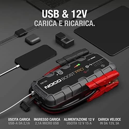 Akumuliatorius - NOCO GB150 Boost 12V 3000A Šuolio Starteris